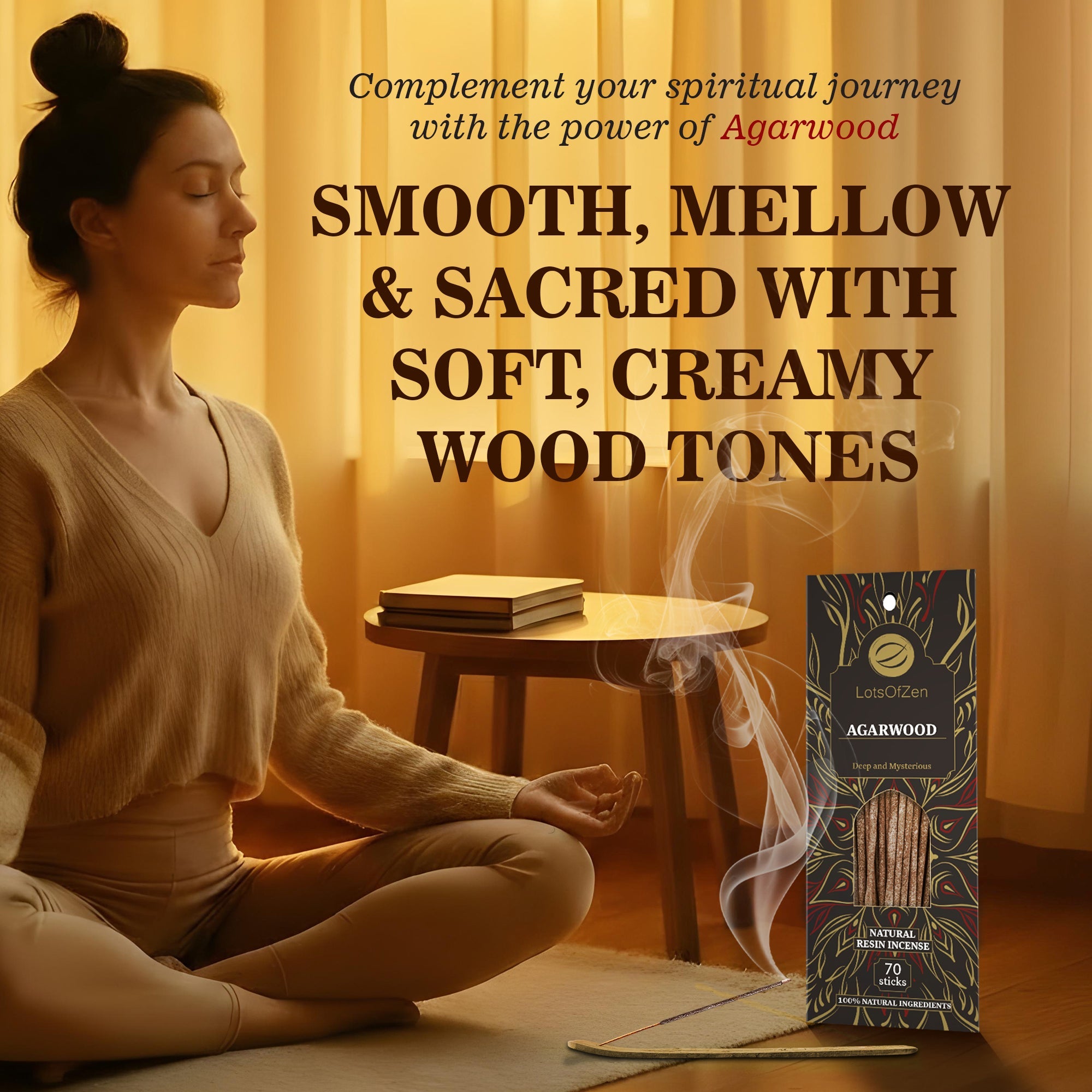 Agarwood Incense Sticks (70 Pack)